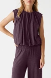 Michael Stars Cindy Bubble Hem Top In Beetroot