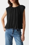 Michael Stars Ingrid Balloon Sleeve Top In Black