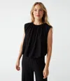 Michael Stars Cindy Bubble Top In Black