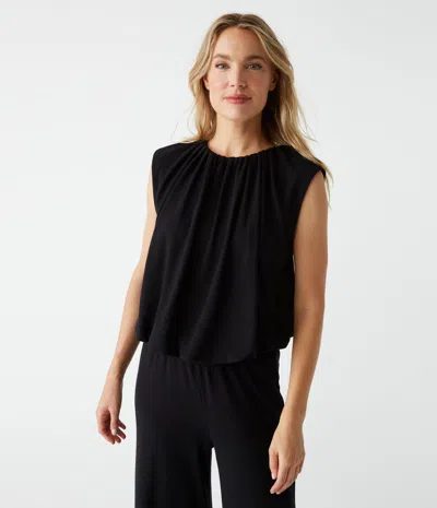 Michael Stars Cindy Bubble Top In Black