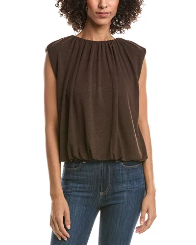 Michael Stars Cindy Bubble Top In Brown