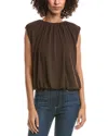 Michael Stars Cindy Bubble Top In Brown