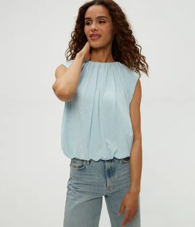 Michael Stars Cindy Bubble Top In Fountain