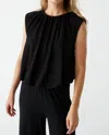 Michael Stars Cindy Bubble Top In Black