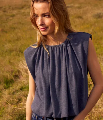 Michael Stars Cindy Bubble Top In Oatmeal