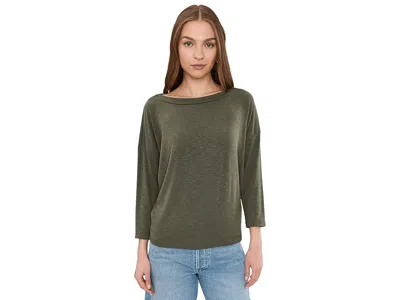 Michael Stars Clara 3/4 Sleeve On/off Shoulder In Green
