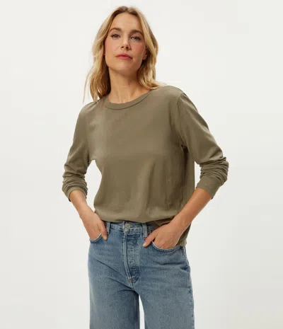 Michael Stars Clarissa Long Sleeve Tee In Green