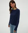 Michael Stars Clarissa Long Sleeve Tee In Nocturnal