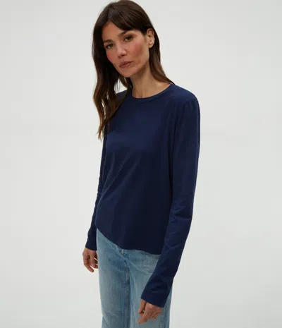 Michael Stars Clarissa Long Sleeve Tee In Nocturnal