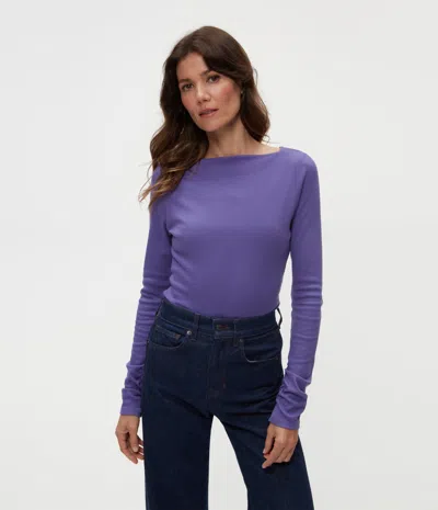 Michael Stars Clarke Ruched Tee In Moonlit