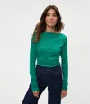 Michael Stars Clarke Ruched Tee In Peppermint