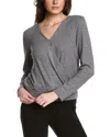 Michael Stars Claudine Convertible Surplice Top In Gray