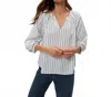 Michael Stars Cleo Notch Neck Top In Gray