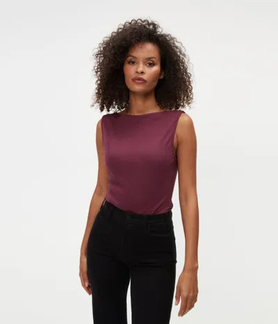 Michael Stars Coco Ruched Tank In Beetroot
