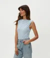 Michael Stars Coco Ruched Tank In Fountain