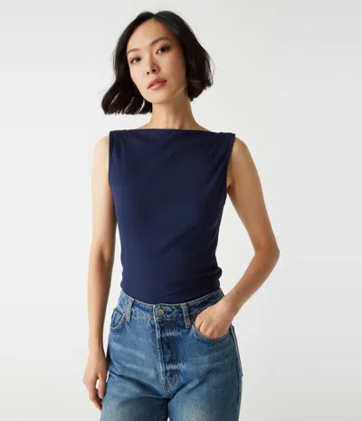 Michael Stars Coco Ruched Tank In Nocturnal