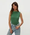 Michael Stars Coco Ruched Tank In Palm