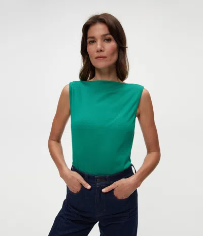 Michael Stars Coco Ruched Tank In Peppermint