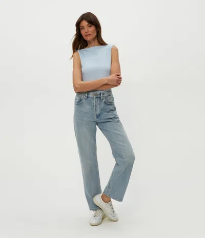 Michael Stars Coco Ruched Tank In Seacrest