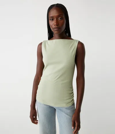 Michael Stars Coco Ruched Tank In Seacrest
