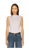 Michael Stars Coco Ruched Top In Cement