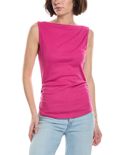 Michael Stars Coco Ruched Top In Pink