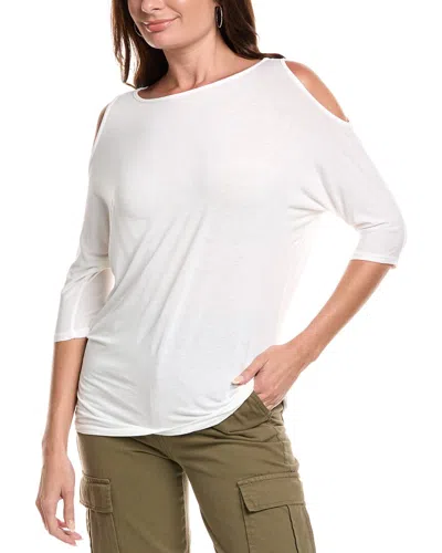 Michael Stars Cold Shoulder Tank Top In White