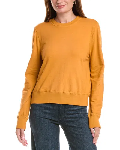 Michael Stars Comet Crewneck Pullover In Orange