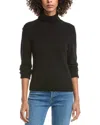 Michael Stars Cory Turtleneck Wool & Cashmere-blend Sweater In Black