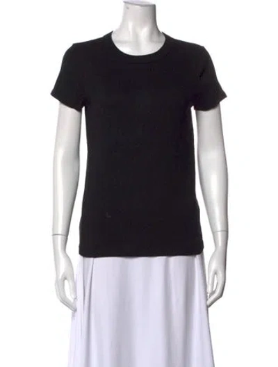 Pre-owned Michael Stars Crew Neck Short Sleeve T-shirt In Black