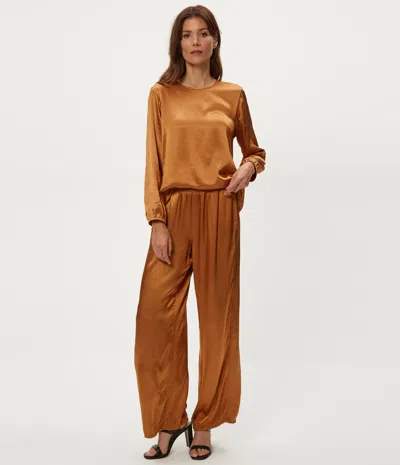 Michael Stars Cyrus Satin Pant In Animal Print