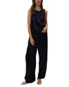 Michael Stars Cyrus Satin Wide Leg Pants In Black