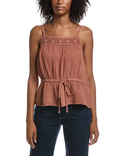 Michael Stars Dahlia Waist Tie Tank In Burgundy