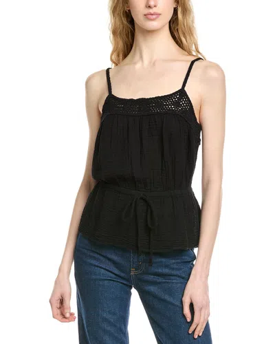 Michael Stars Dahlia Waist Tie Tank In Black