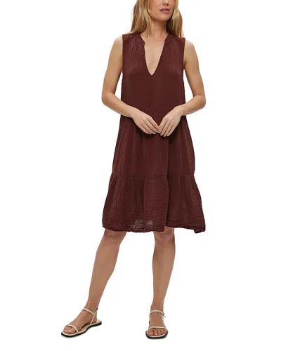 Michael Stars Daisy Cotton Babydoll Dress In Brown