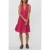 Michael Stars Daisy Cotton Gauze Babydoll Dress In Pitaya