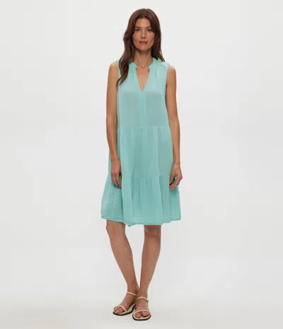 Michael Stars Daisy Gauze Dress In Blue