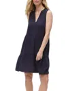 Michael Stars Daisy Cotton Gauze Babydoll Dress In Grey