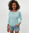 Michael Stars Dakota 3/4 Sleeve Tee In Green