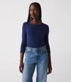Michael Stars Dakota 3/4 Sleeve Tee In Nocturnal