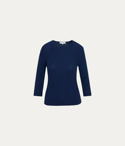Michael Stars Dakota 3/4 Sleeve Tee In Nocturnal