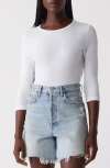 Michael Stars Dakota Pima Cotton Top In White