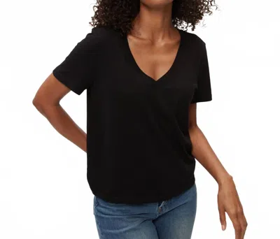 Michael Stars Daria Classic V-neck Tee In Black