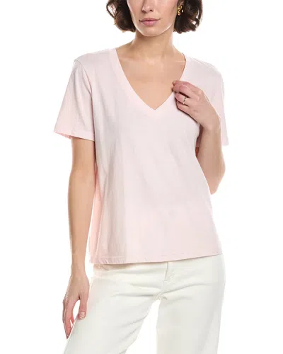 Michael Stars Daria Classic V Neck T-shirt In White