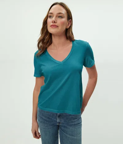 Michael Stars Daria V-neck Tee In Blue