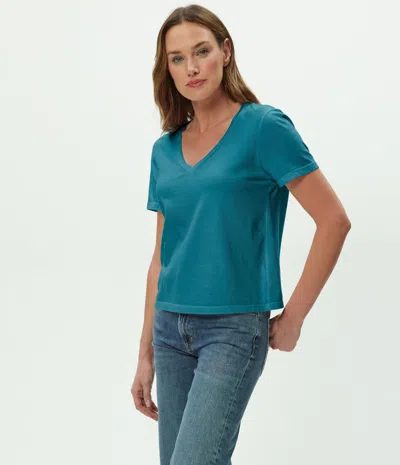 Michael Stars Daria V-neck Tee In Blue