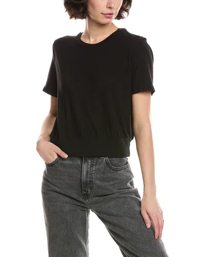 Michael Stars Hollis Criss Cross T-shirt In Black