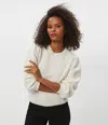 Michael Stars Deanna Femme Sleeve Sweater In White