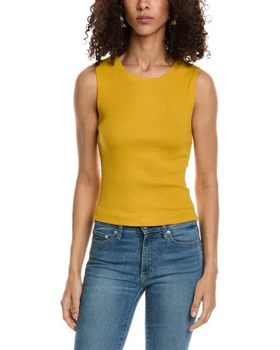 Michael Stars Delta Cropped Tank In Yellow