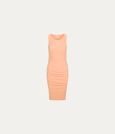 Michael Stars Demi Ribbed Dress In Orange
